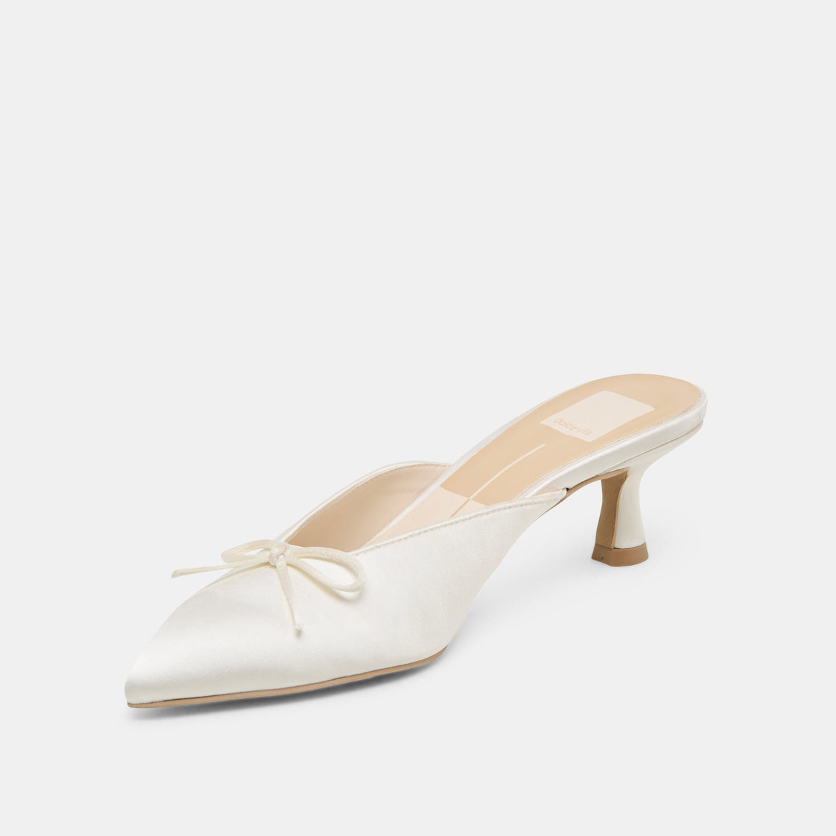 Dolce Vita SHOES | Cleo Off White Satin Heels