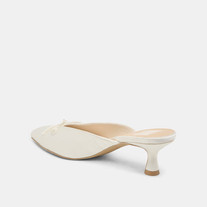 Dolce Vita SHOES | Cleo Off White Satin Heels