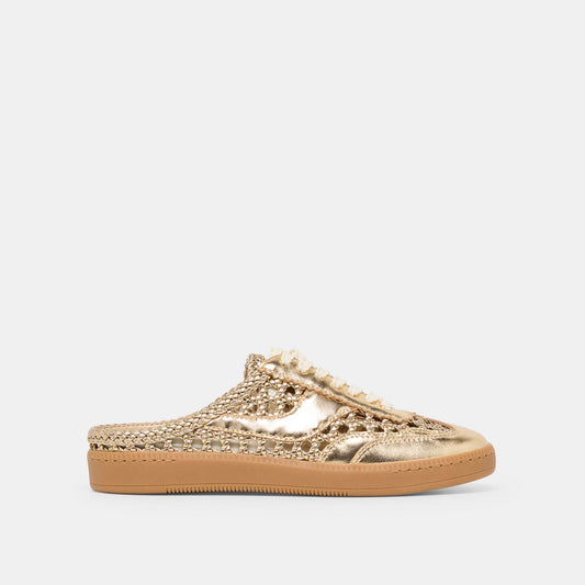 Dolce Vita SHOES | Notice Slide Gold Woven Stella Sneakers