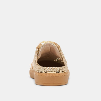 Dolce Vita SHOES | Notice Slide Gold Woven Stella Sneakers