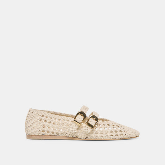 Dolce Vita SHOES | Baylee Creme Woven Stella Ballet Flats