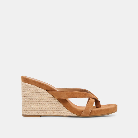 Dolce Vita SHOES | Helan Espadrille Brown Suede Wedges
