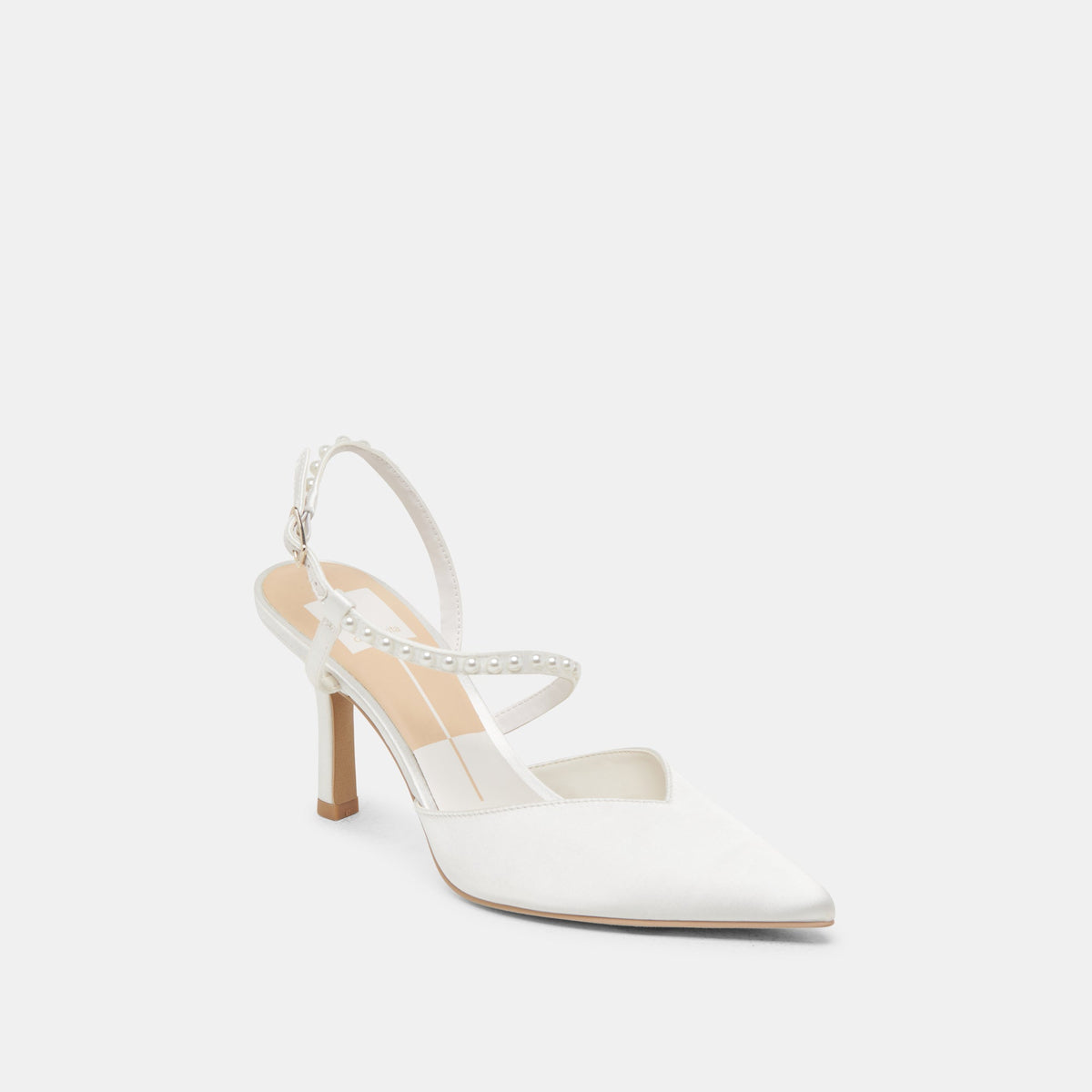 Dolce Vita SHOES | KAMRA PEARL HEELS TRUE WHITE SATIN
 – Dolce Vita