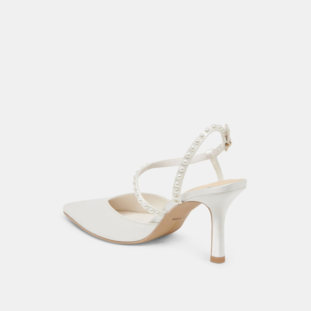 Dolce Vita SHOES | KAMRA PEARL HEELS TRUE WHITE SATIN
 – Dolce Vita