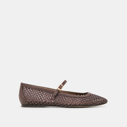 Dolce Vita SHOES | Reyes Chocolate Woven Raffia Ballet Flats
