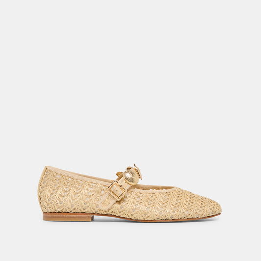 Dolce Vita SHOES | Relan Natural Cross Hatch Raffia Ballet Flats