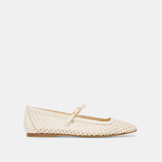 Dolce Vita SHOES | Reyes White Woven Raffia Ballet Flats