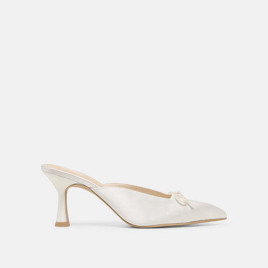 Dolce Vita SHOES | Cleo High Off White Satin Heels