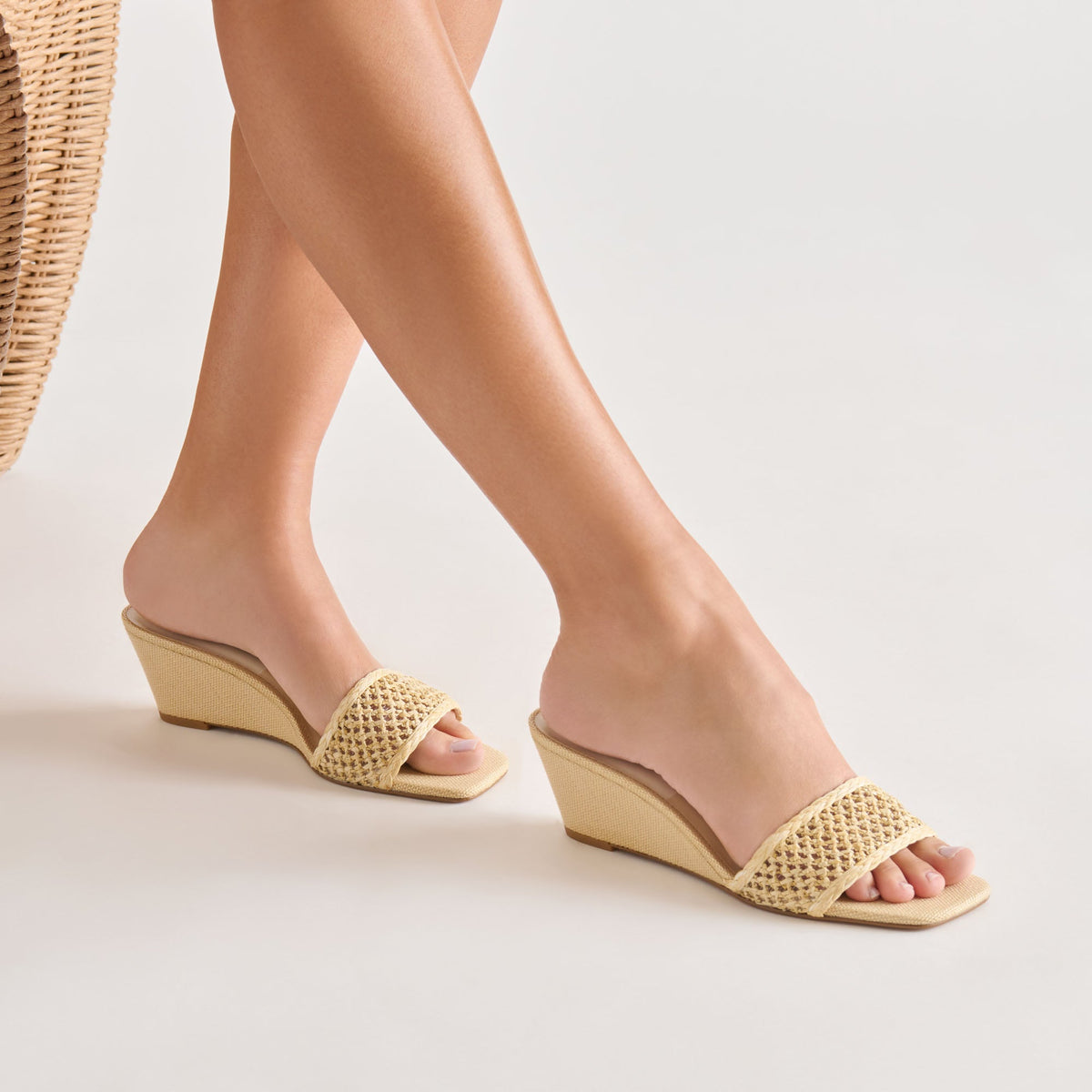 Dolce Vita SHOES | Qaily Lt Natural Raffia Wedges