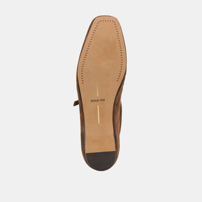 Dolce Vita SHOES | Reyes Dk Brown Suede Ballet Flats