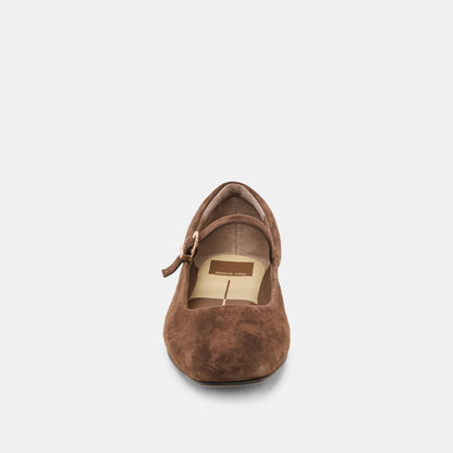 Dolce Vita SHOES | Reyes Dk Brown Suede Ballet Flats