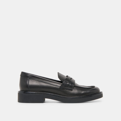Dolce Vita SHOES | Tiggy Black Leather Loafers