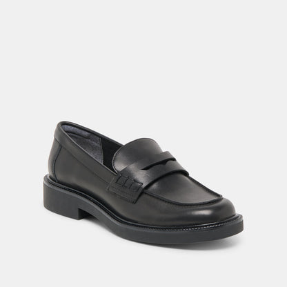 Dolce Vita SHOES | Tiggy Black Leather Loafers