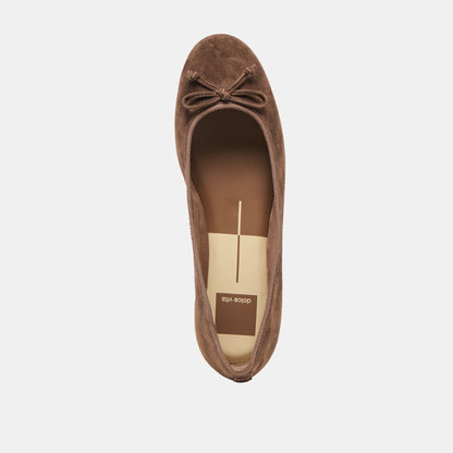 Dolce Vita SHOES | Ritla Dk Brown Suede Ballet Flats