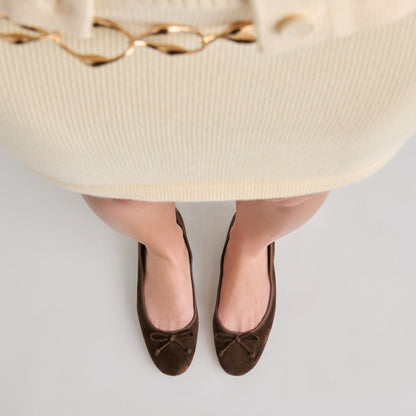 Dolce Vita SHOES | Ritla Dk Brown Suede Ballet Flats