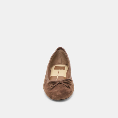 Dolce Vita SHOES | Ritla Dk Brown Suede Ballet Flats