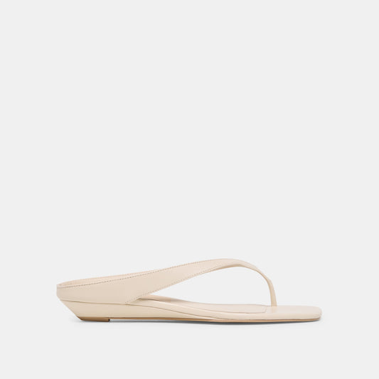 Dolce Vita SHOES | GIZEL Bone Leather Thong Square-Toe Sandals