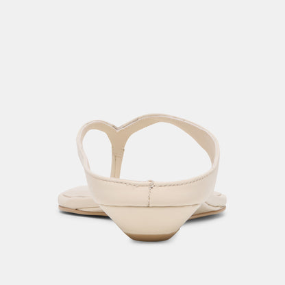 Dolce Vita SHOES | GIZEL Bone Leather Thong Square-Toe Sandals