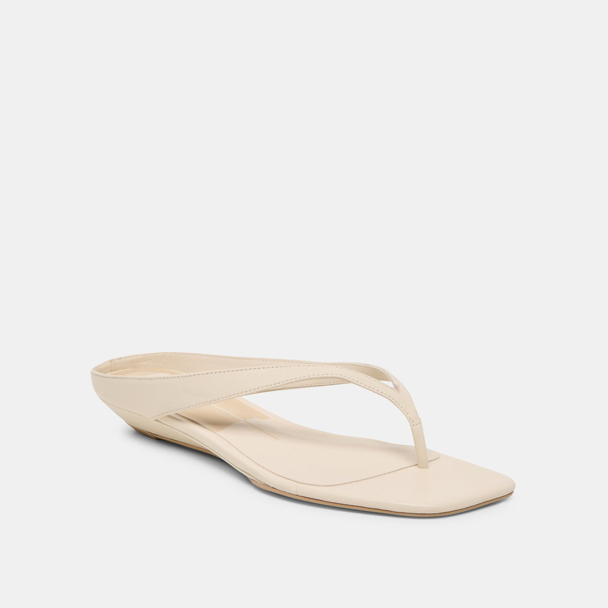 Dolce Vita SHOES | GIZEL Bone Leather Thong Square-Toe Sandals