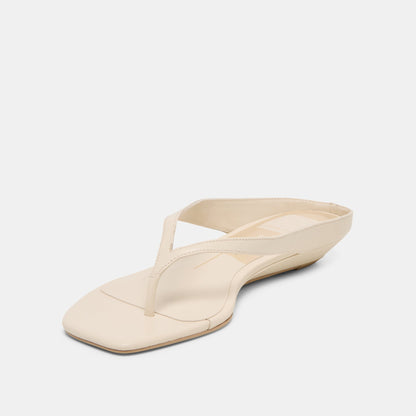 Dolce Vita SHOES | GIZEL Bone Leather Thong Square-Toe Sandals