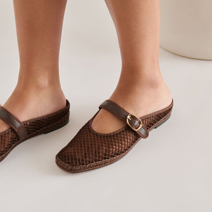 Dolce Vita SHOES | Milie Chocolate Woven Mesh Flats