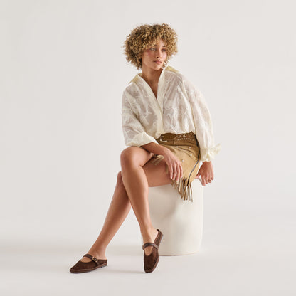 Dolce Vita SHOES | Milie Chocolate Woven Mesh Flats