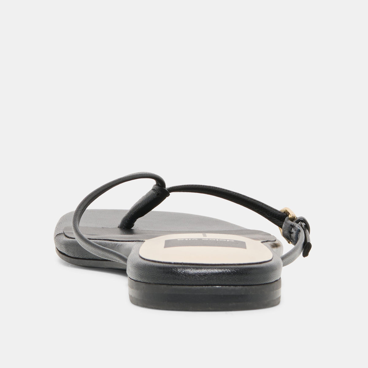 Dolce Vita SHOES | MALTA Black Leather Buckle Flip-Flop Sandals