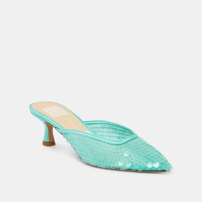 Dolce Vita SHOES | Cleo Sequin Aqua Sequin Heels