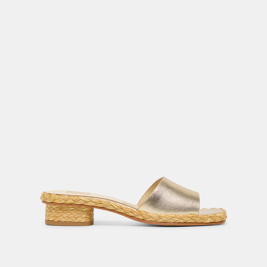 Dolce Vita SHOES | Dixi Wide Platinum Leather Sandals
