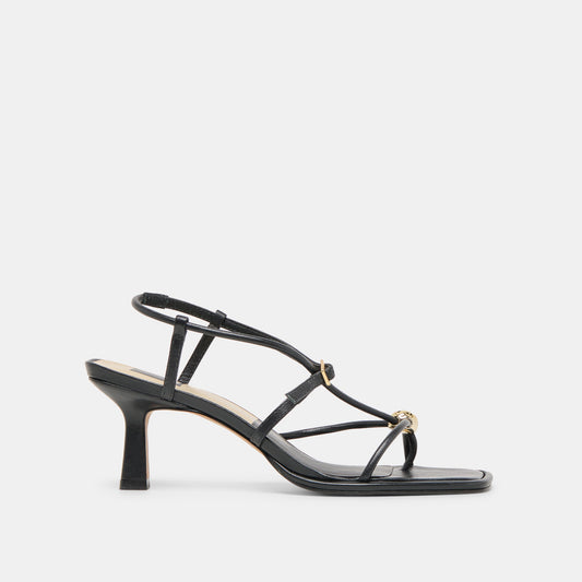 Dolce Vita SHOES | Manji Wide Black Leather Heels