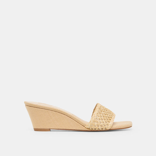 Dolce Vita SHOES | Qaily Wide Lt Natural Raffia Wedges