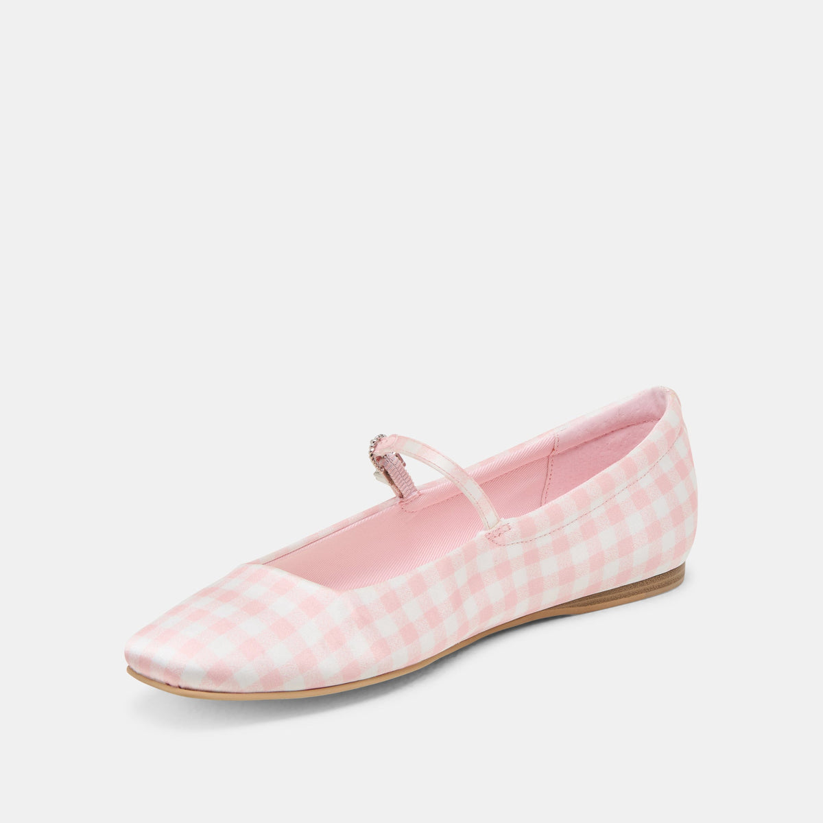 Dolce Vita SHOES | Reyes X Byrdie Golf Pink Plaid Gingham Wide Ballet Flats