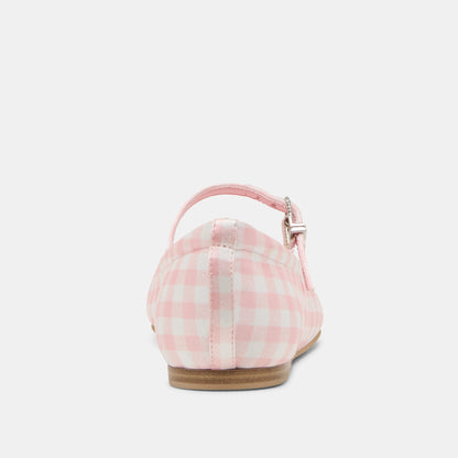 Dolce Vita SHOES | Reyes X Byrdie Golf Pink Plaid Gingham Wide Ballet Flats