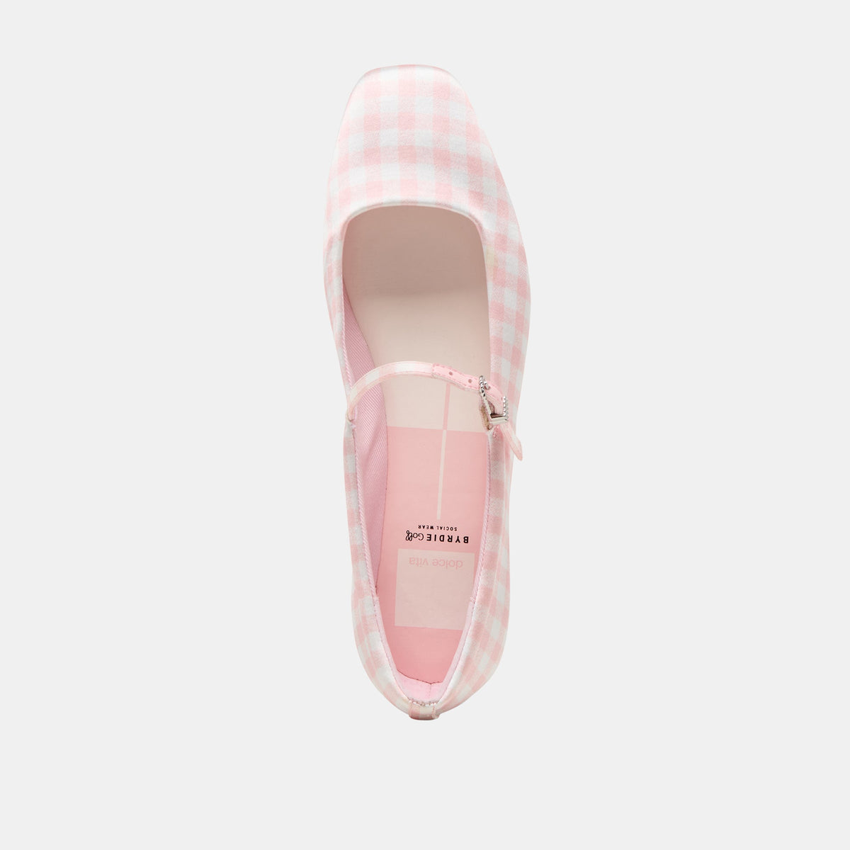 Dolce Vita SHOES | Reyes X Byrdie Golf Pink Plaid Gingham Wide Ballet Flats