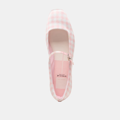 Dolce Vita SHOES | Reyes X Byrdie Golf Pink Plaid Gingham Wide Ballet Flats