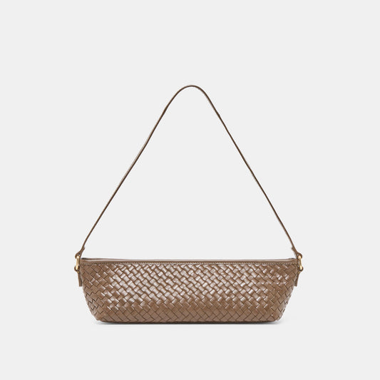 Dolce Vita HANDBAGS | Savaii Brown Woven Leather Shoulder Bag