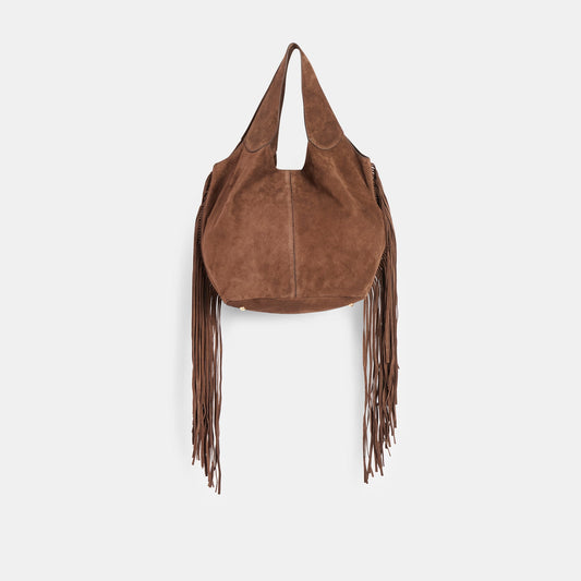 Dolce Vita HANDBAGS | Nakoma Chocolate Suede Shoulder Bag