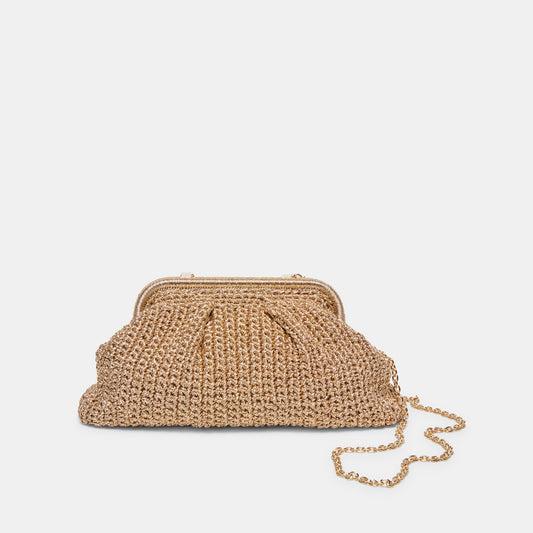 Dolce Vita HANDBAGS | Ione Gold Crochet Clutch