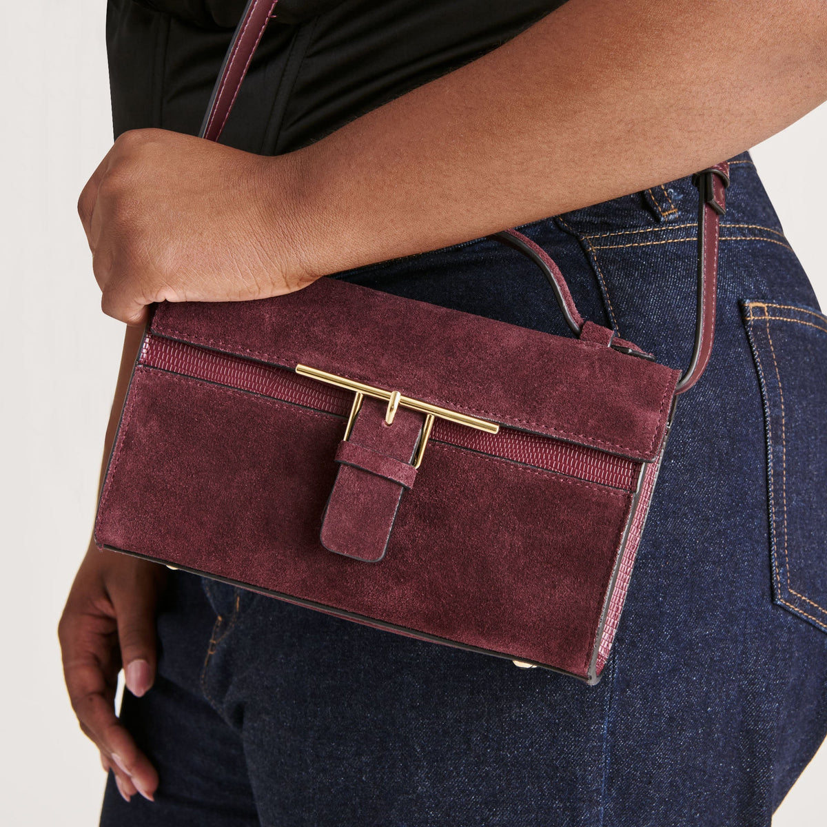 Dolce Vita HANDBAGS | Zannone Burgundy Suede Crossbody