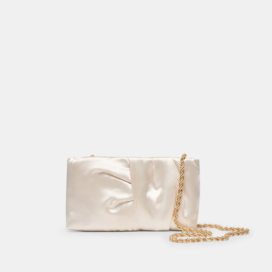 Dolce Vita HANDBAGS | Rozey White Satin Clutch