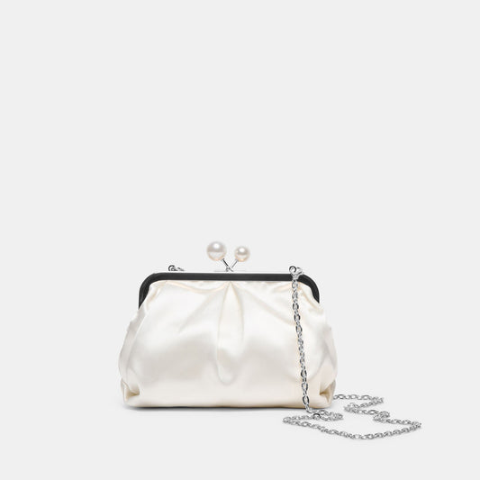 Dolce Vita HANDBAGS | Kendall White Satin Clutch