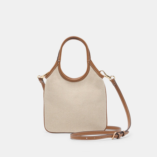 Dolce Vita HANDBAGS | SYLVENE Natural Canvas Removable Crossbody Handbag