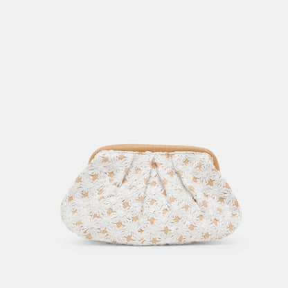 Dolce Vita HANDBAGS | FIORE CLUTCH EMBROIDERED NATURAL RAFFIA
 – Dolce Vita