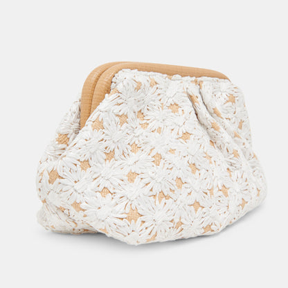 Dolce Vita HANDBAGS | FIORE CLUTCH EMBROIDERED NATURAL RAFFIA
 – Dolce Vita