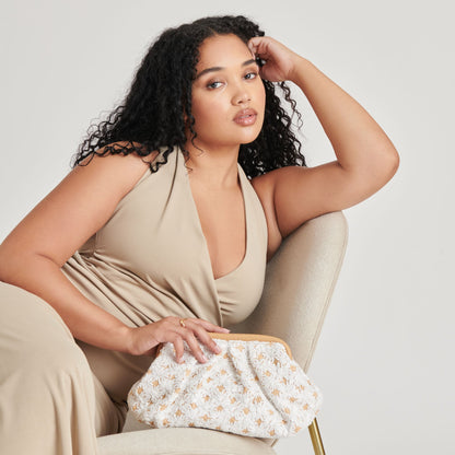 Dolce Vita HANDBAGS | FIORE CLUTCH EMBROIDERED NATURAL RAFFIA
 – Dolce Vita
