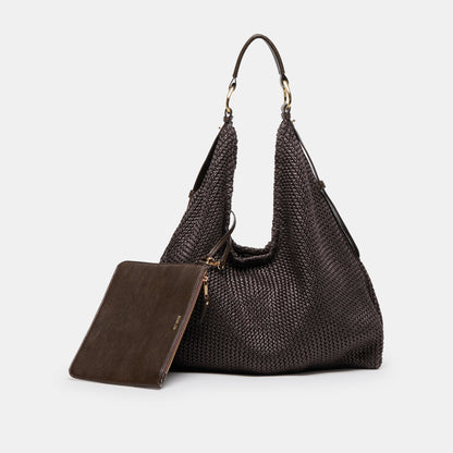 Dolce Vita HANDBAGS | Miriel Chocolate Raffia Tote