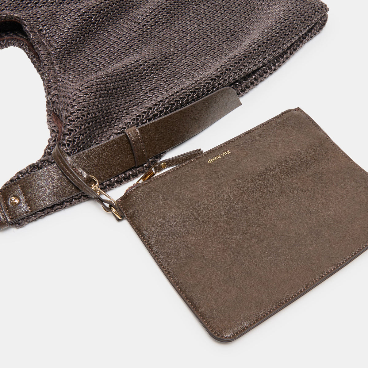 Dolce Vita HANDBAGS | Miriel Chocolate Raffia Tote