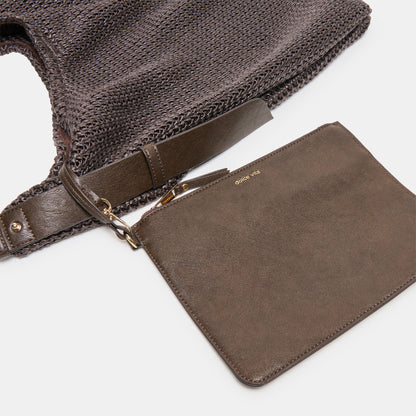 Dolce Vita HANDBAGS | Miriel Chocolate Raffia Tote