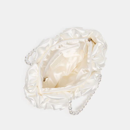 Dolce Vita HANDBAGS | Aubrey White Satin Handbag