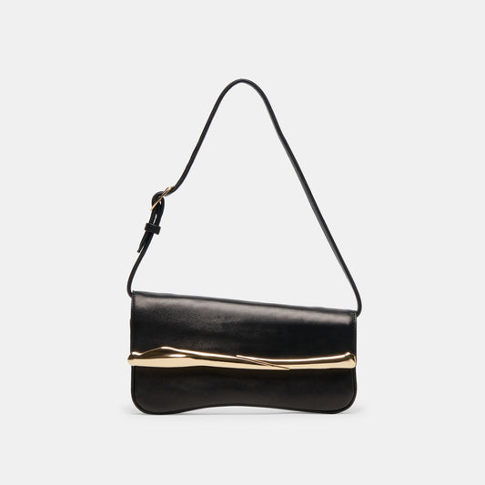 Dolce Vita HANDBAGS | Azura Black Leather Shoulder Bag